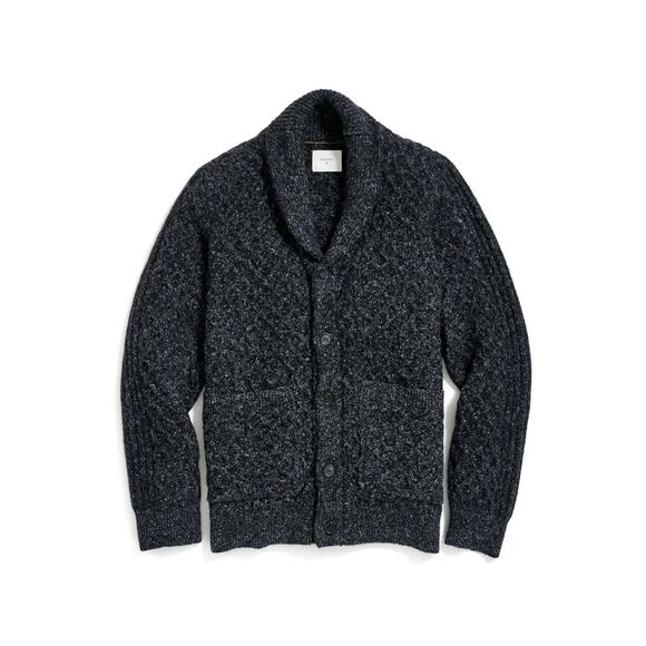 Billy Reid Honeycomb Cardigan Sz S Gray Blue Knit Wool Blend Button MSRP $448 - Picture 1 of 9